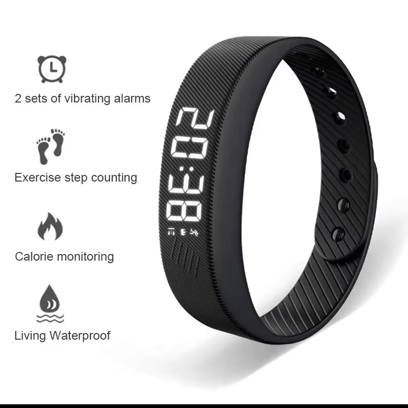 Android Smartwatch Accessories - Pulsera inteligente con pantalla LED digital,