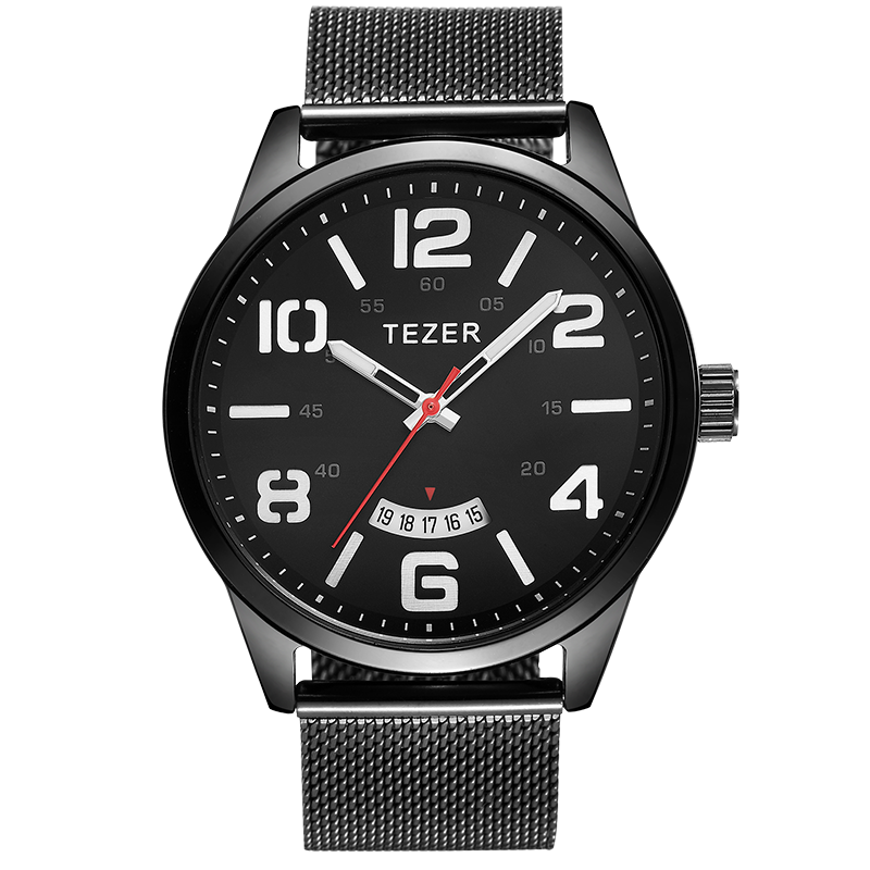 Stainless Mesh Band - Reloj de pulsera de cuarzo para