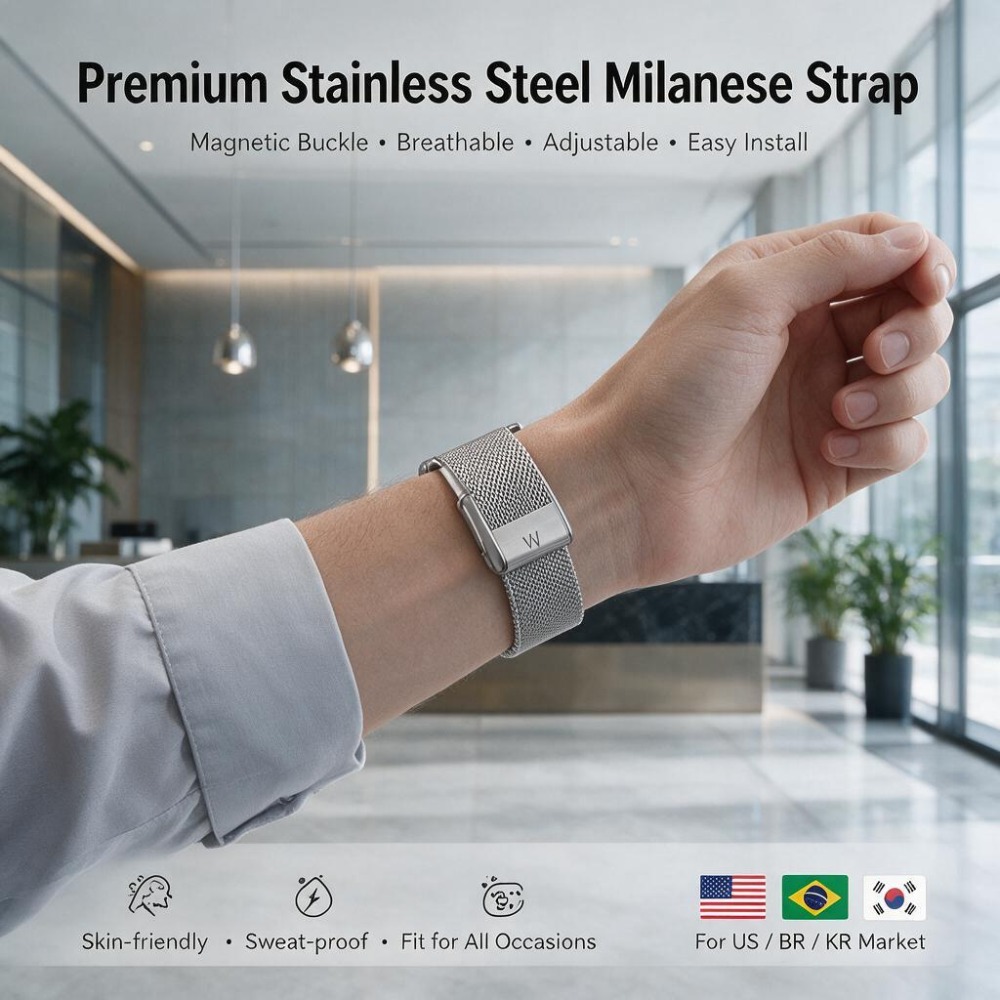 Stainless Mesh Band - Para WHOOP 5.0 MG, correa de