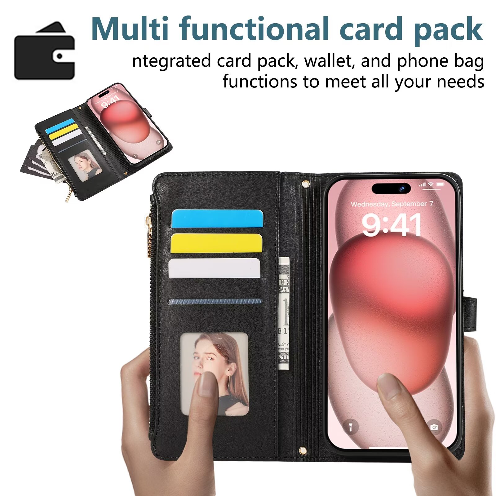 Funda de cuero con cremallera  - Google Pixel 8A reseña y precio