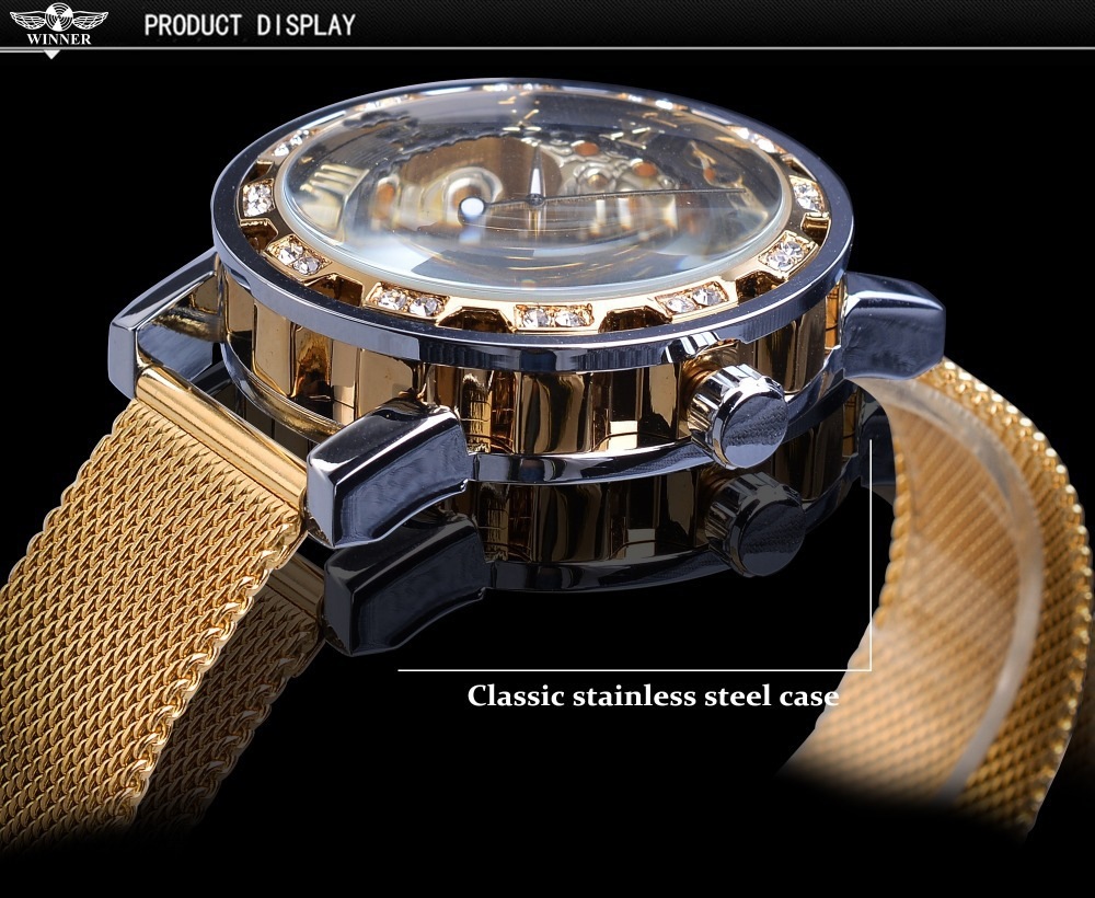 Reloj Mecánico para Hombre, de - Stainless Mesh Band reseña y precio