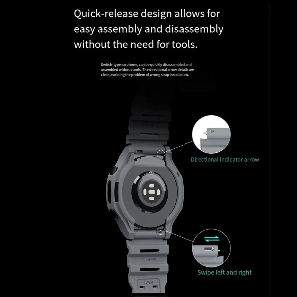 Correas de silicona para Samsu - Android Smartwatch Accessories reseña y precio