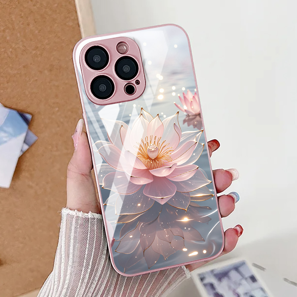 Funda de teléfono con flor de  - Screen Protector Film reseña y precio