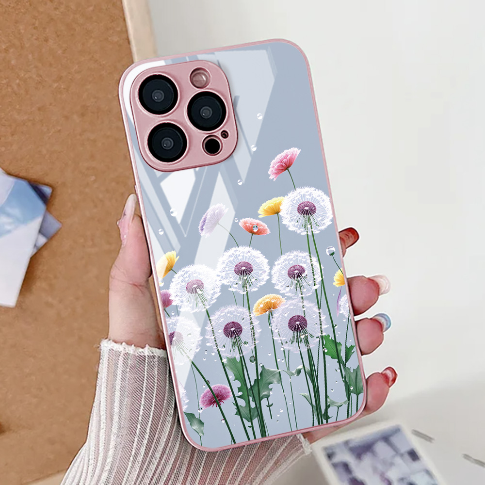 Funda de teléfono con flor de  - Screen Protector Film reseña y precio